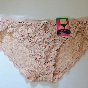 Maidenform Lace Bikini (2) Panties Size Large